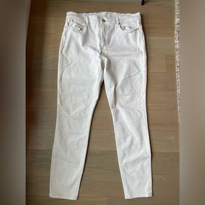 Lou & Grey white skinny cropped jeans